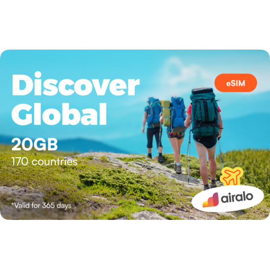 Airalo Discover Global 20GB Data eSIM