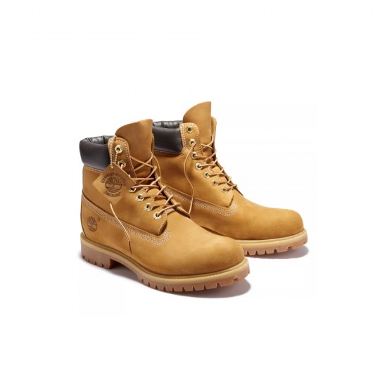 Timberland Men's 6-inch Premium Waterproof Boot - Wheat Nubuck - Size 11