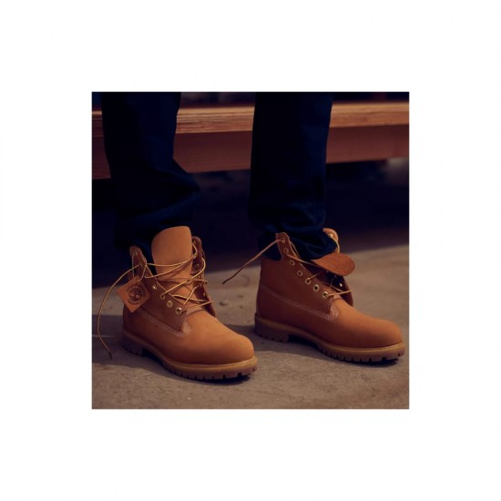 Timberland Men's 6-inch Premium Waterproof Boot - Wheat Nubuck - Size 11