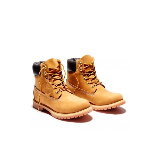 Timberland Women's 6-inch Premium Waterproof Boot - Wheat Nubuck - Size 6