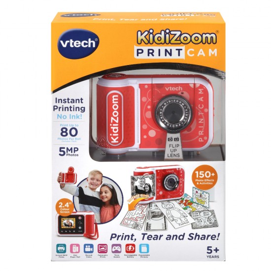 VTech Kidizoom Print Cam with Bonus Paper Pack - Red