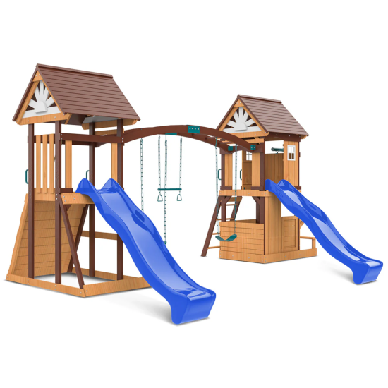 Lifespan Kids Armadale Play Centre Set with 2 x 2.2m Slides - Blue