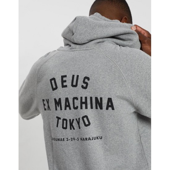 Deus Ex Machina Tokyo Address Hoodie - Grey Marle